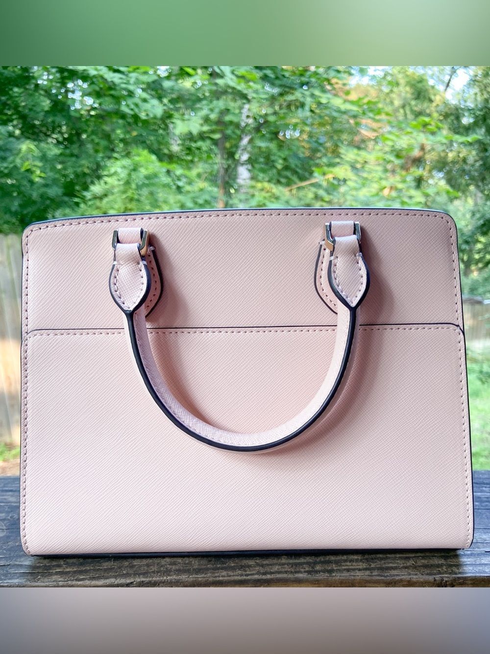 Kate Spade New York Blush Pink Leather Satchel Crossbody Balletcore NWOT - Picture 2 of 15
